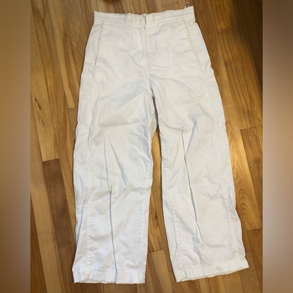 BABATON Capris White Linen Pants Size 4